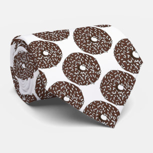 Chocolate Coconut Donut Doughnut Print Foodie Tie