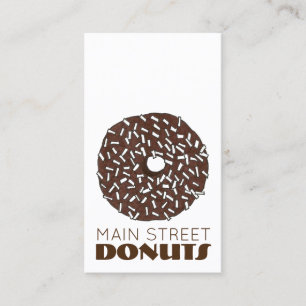 Chocolate Coconut Doughnut Doughnut Shop Doughnuts Business Card