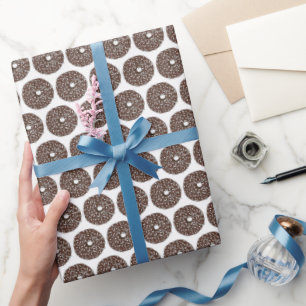 Chocolate Coconut Foodie Doughnut Doughnut Breakfa Wrapping Paper