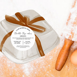 Chocolate cookies ingredients list business classic round sticker