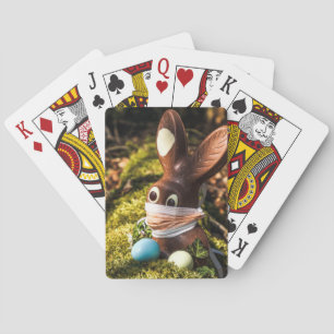 Chocolate Corona Easter Bunny Playing Cards