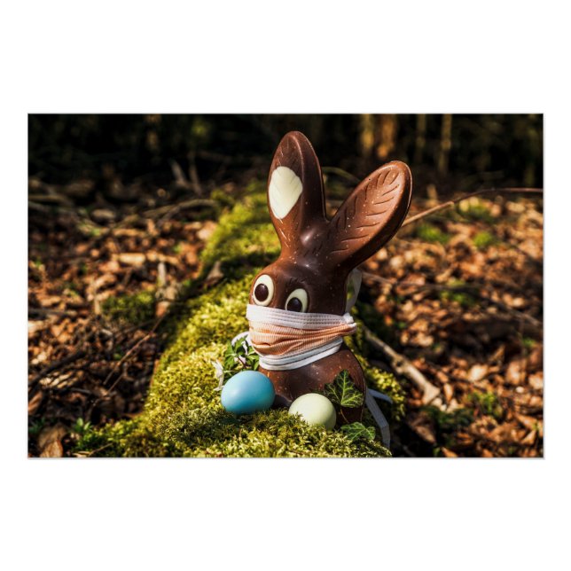 Chocolate Corona Easter Bunny Poster (Front)