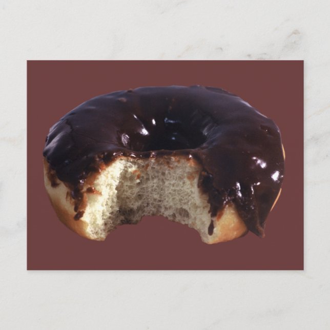 Chocolate Covered Doughnut Postcard (Front)