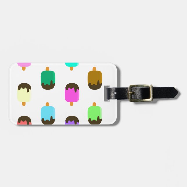 Chocolate covered ice pops luggage tag (Front Horizontal)