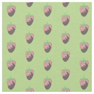 Chocolate Covered Strawberries Dipped Green Fabric