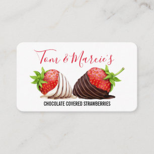 Chocolate Covered Strawberry Catering Business Enclosure Card