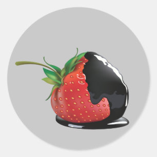 Chocolate Covered Strawberry Classic Round Sticker