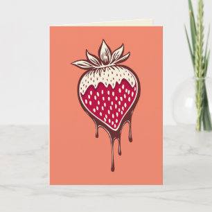 chocolate covered strawberry holiday card