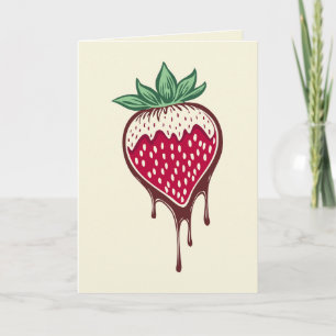 chocolate covered strawberry holiday card