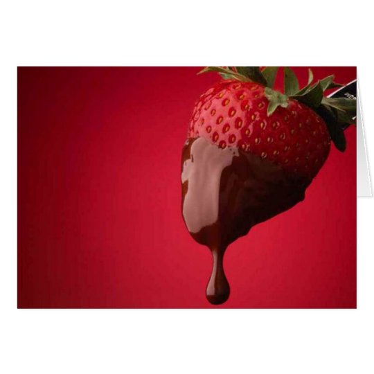 Chocolate Covered Strawberry Note Birthday Card