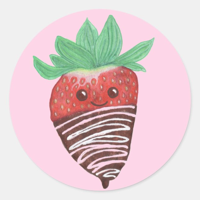 Chocolate Covered Strawberry Stickers (Front)
