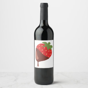 Chocolate Covered Strawberry Wine Label