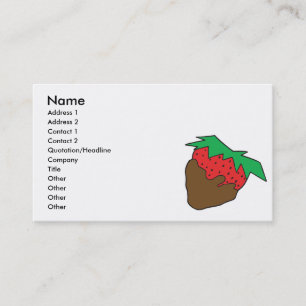 chocolate covered strawberry yum business card