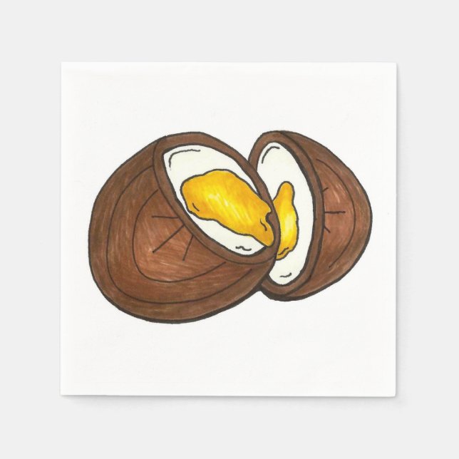 Chocolate Cream Creme Egg Easter Candy Napkin (Front)