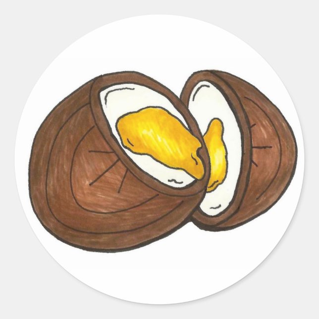Chocolate Cream Easter Egg Candy Eggs Chocoholic Classic Round Sticker (Front)
