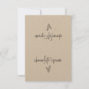 Chocolate Cream Food Label Tent Card