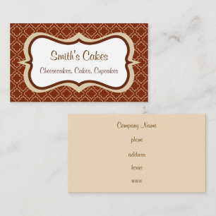 Chocolate Cream Pattern Business Card