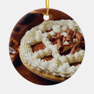 CHOCOLATE CREAM PIE ROUND ORNAMENT