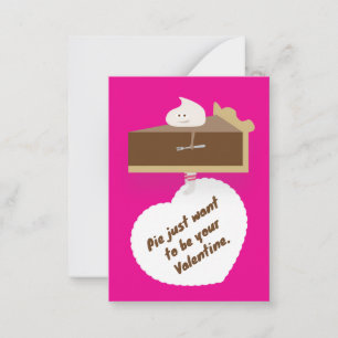 Chocolate Creme Pie Valentine Note Card