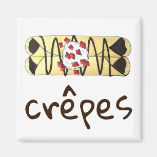 Chocolate Crêpe Pancake France French Food Crepes Magnet