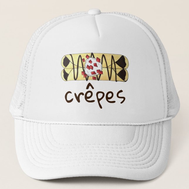 Chocolate Crêpe Pancake France French Food Crepes Trucker Hat (Front)