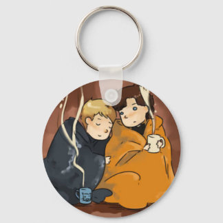 Chocolate cuddling key ring