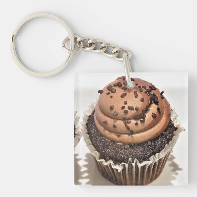 Chocolate Cupcake Acrylic Keychain (Front)