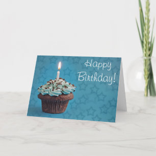 Chocolate cupcake birthday card
