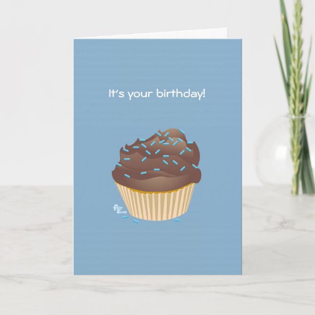 Chocolate Cupcake Birthday Card (Front)
