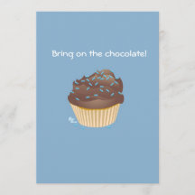 Chocolate Cupcake Birthday Party Invitation