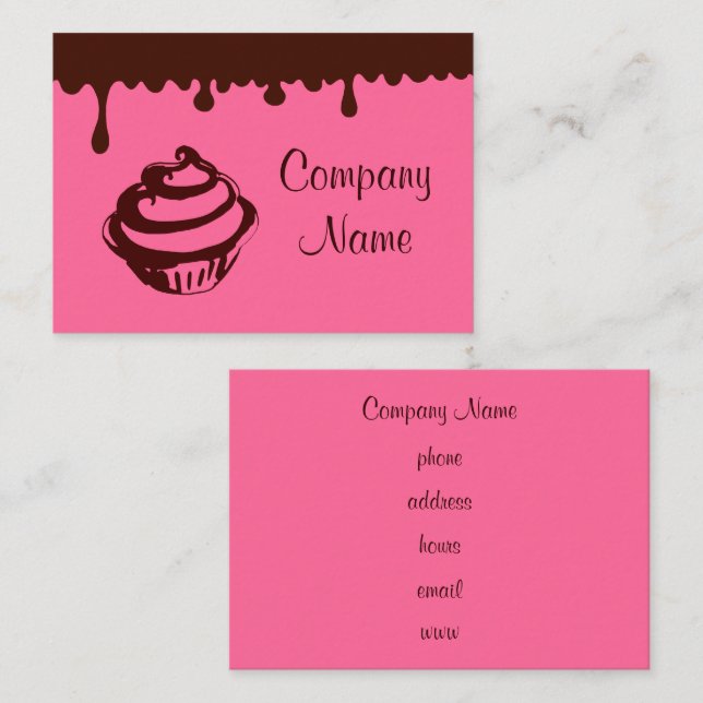 Chocolate Cupcake Business Cards (Front/Back)