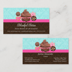 Chocolate Cupcake Cake Pops Cookies Desserts Business Card