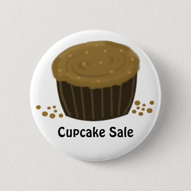Chocolate Cupcake - Cupcake Sale 6 Cm Round Badge (Front)