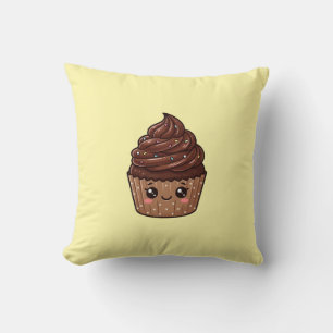 Chocolate Cupcake Kawaii Cushion Pillow