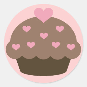 Chocolate Cupcake Love Stickers