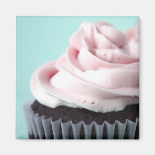 Chocolate Cupcake Pink Vanilla Frosting Magnet