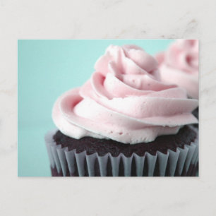 Chocolate Cupcake Pink Vanilla Frosting Postcard