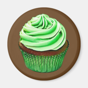 Chocolate Cupcake with Mint Frosting Magnet