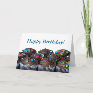 Chocolate Cupcakes Birthday Cards