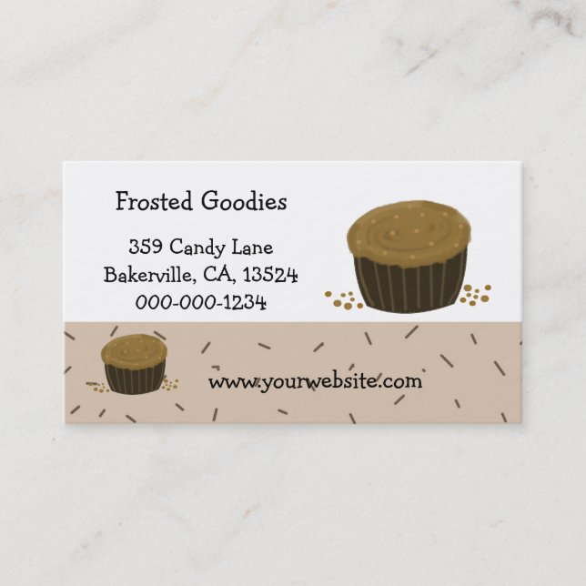 Chocolate Cupcakes Business Card (Front)
