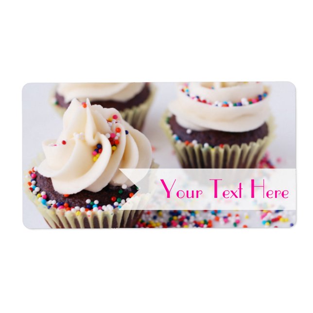 Chocolate Cupcakes Sprinkles Vanilla Frosting (Front)