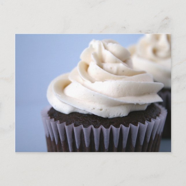 Chocolate Cupcakes Vanilla Frosting Postcard (Front)