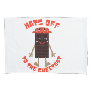 Chocolate day design  pillowcase