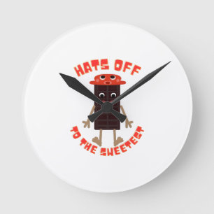 Chocolate day design  round clock