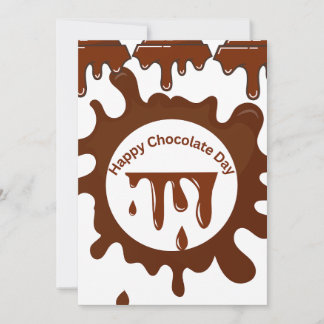 Chocolate day premium customised design invitation