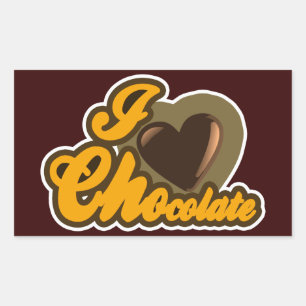 Chocolate design rectangular sticker