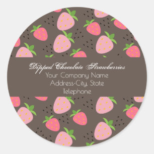 Chocolate Dipped Strawberries Business Label