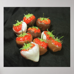 Chocolate dipped strawberries poster