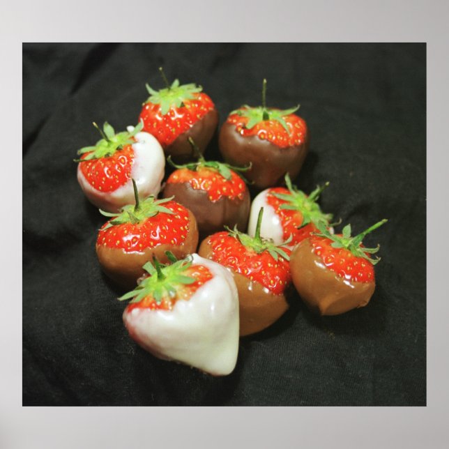 Chocolate dipped strawberries poster (Front)