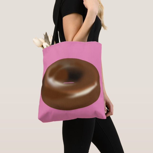 CHOCOLATE DONUT TOTE Purse Bag (Close Up)